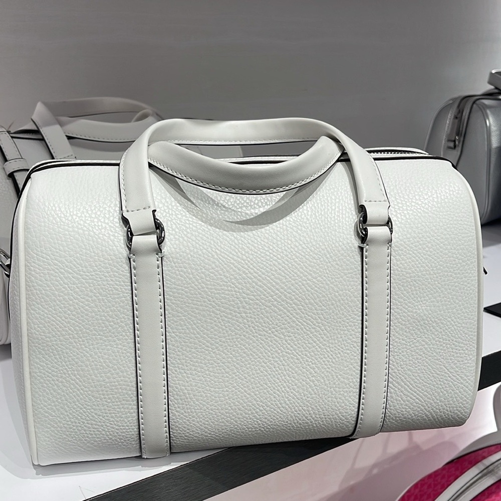 MICHAEL KORS JST TRAVEL MEDIUM DUFFLE SATCHEL SHOULDER CROSSBODY BAG MK  OPTIC W - Picture 11 of 16